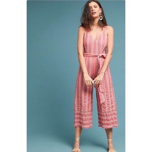 Wide leg cropped jumpsuit